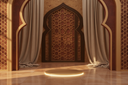 genarate a premium middle east touch mens sandals background banner image