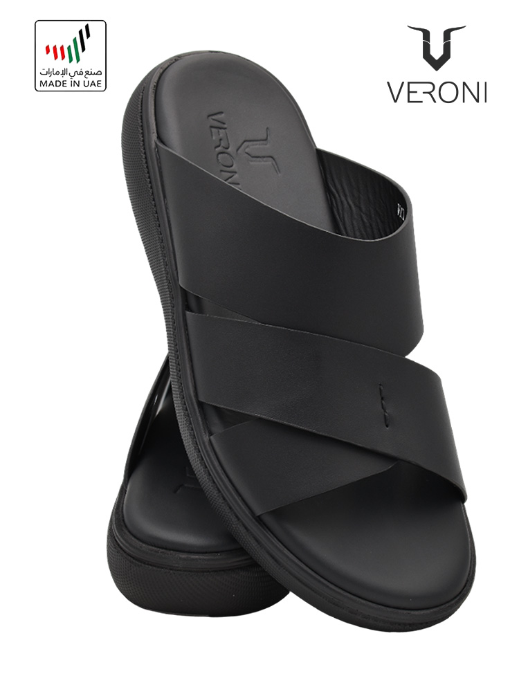 Veroni [V400] VHT-107 Full Black Gents Sandal