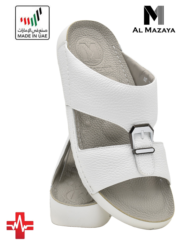 Al-Mazaya-[MZ60]-AM123-White-Gents-Sandal-6