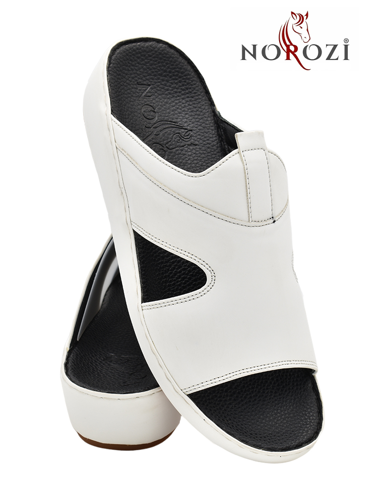 Norozi [NR64] 071 White Gents Sandal