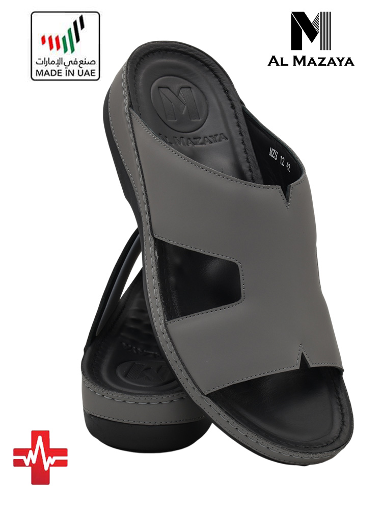 Al Mazaya [MZ71] MZ12 Grey Gents Sandal