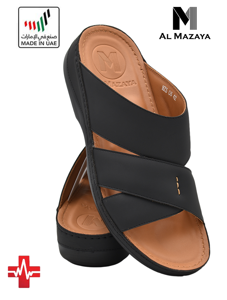 Al Mazaya [MZ65] MZ06 Black Gents Sandal