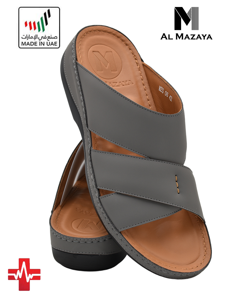 Al Mazaya [MZ66] MZ06 Grey Gents Sandal