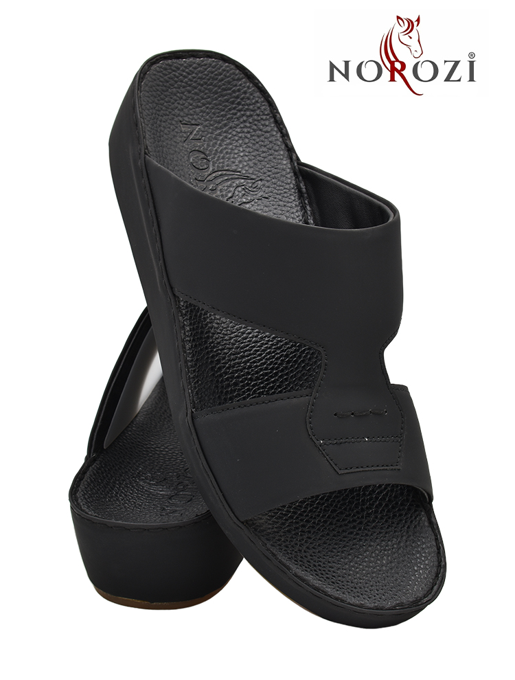 Norozi [NR69] 029 Full Black Gents Sandal