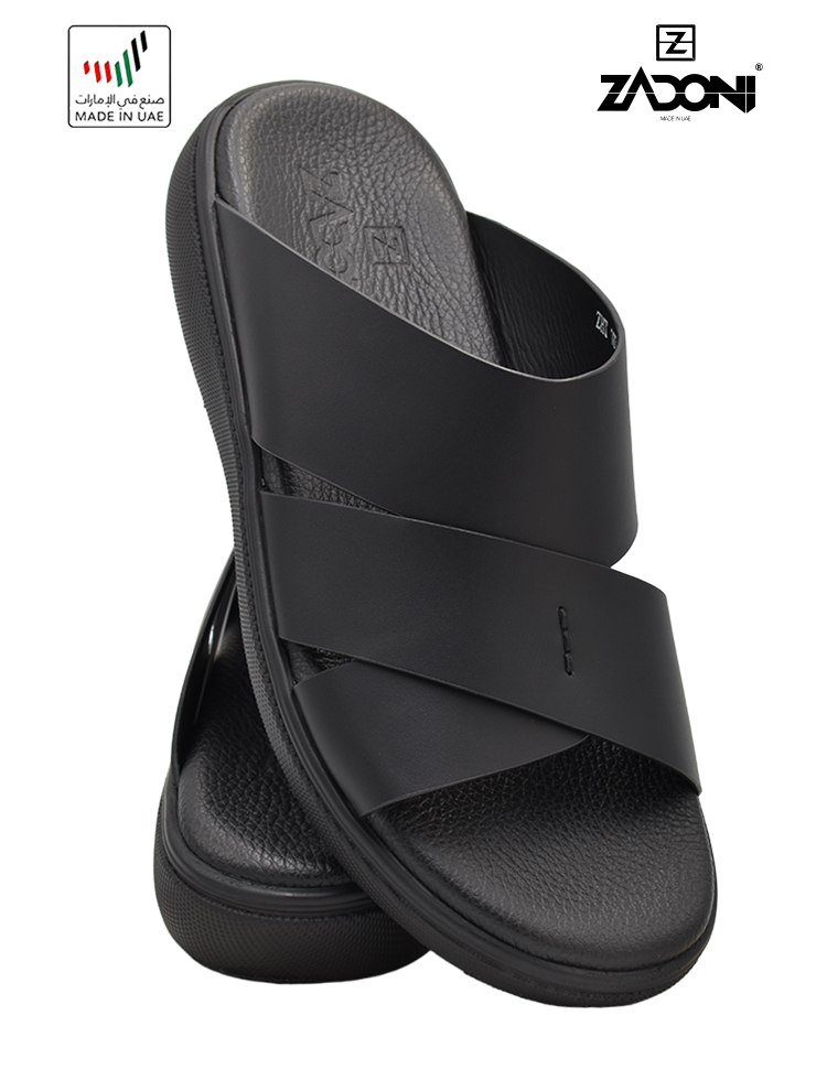 ZADONI [ZA19] ZHT-107 Full Black Gents Sandal