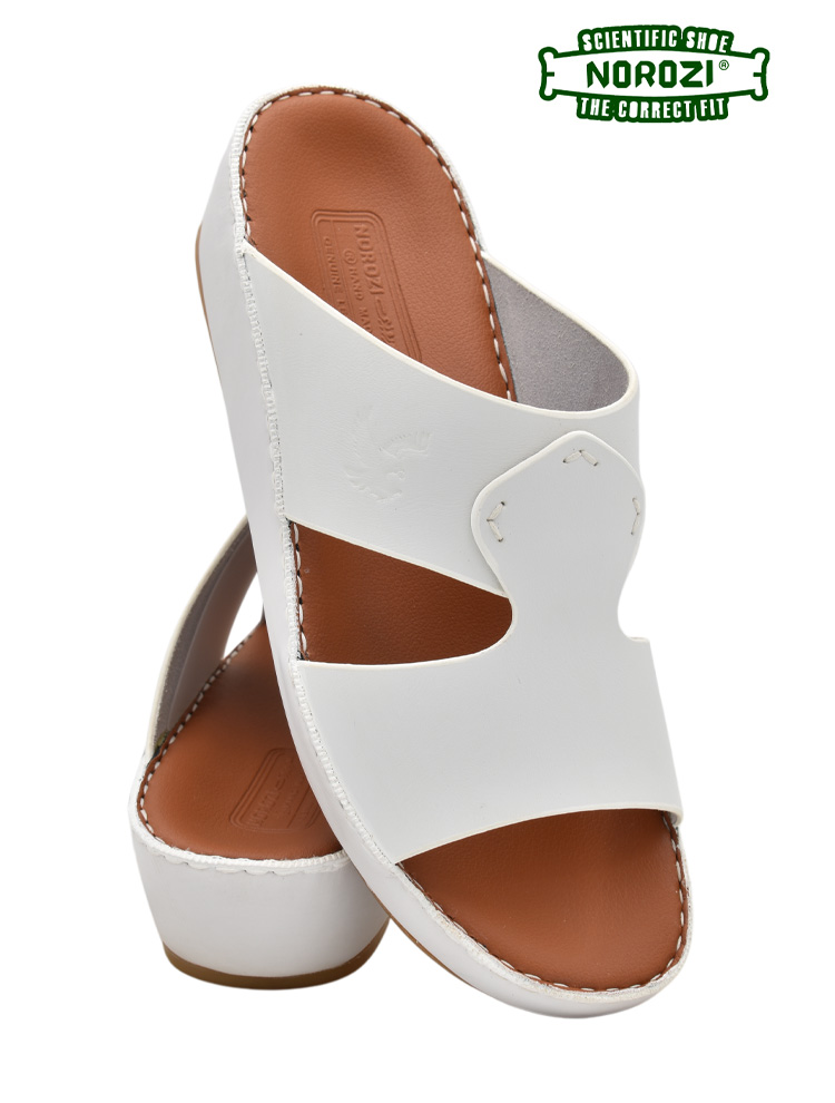 Norozi [NR92] 024 White Gents Sandal