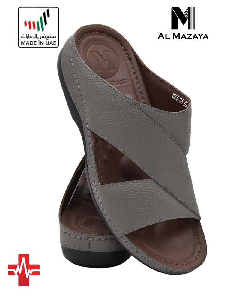 Al-Mazaya-[MZ75]-MZ04-Grey-Gents-Sandal-6