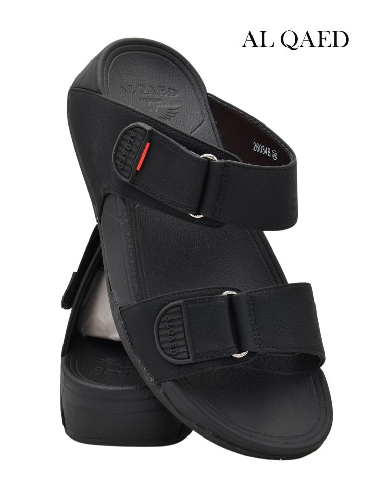 Al Qaed-[Q29]-26034B-Full-Black-Boys-Sandal-25