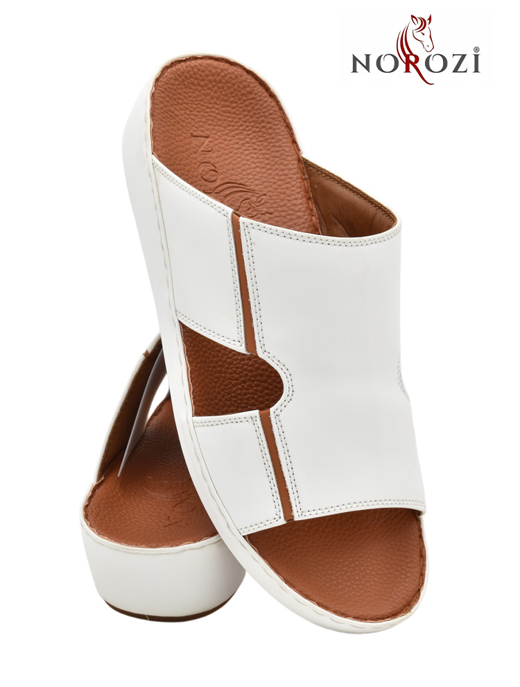 Norozi [NR103] 025 White Gents Sandal