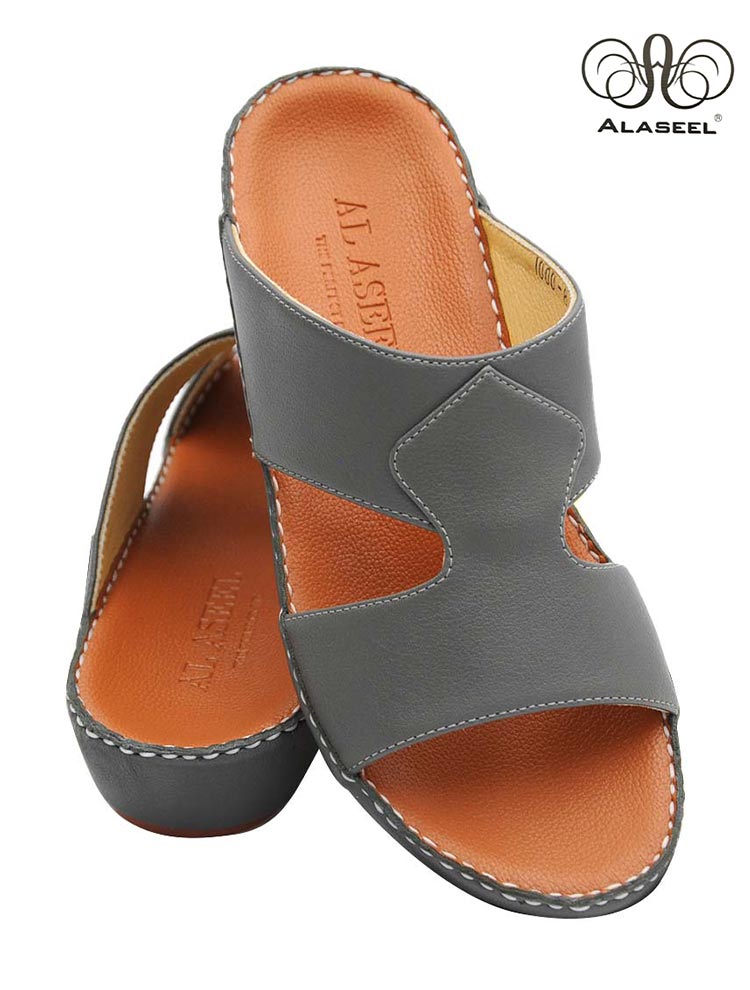 Al Aseel 1000 Grey Tan Gents Sandal