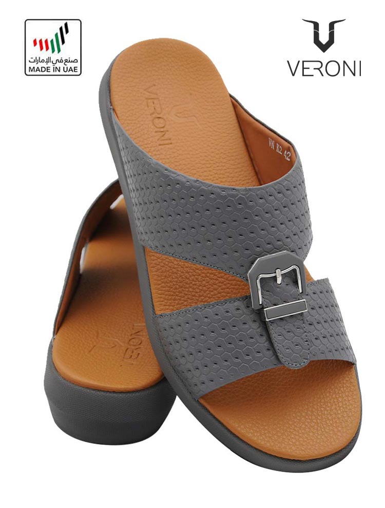 Veroni-[V25]-K2-Grey-Tan-Gents-Sandal-6