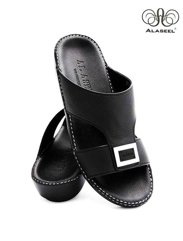 Al Aseel 2172 Full Black Gents Sandal