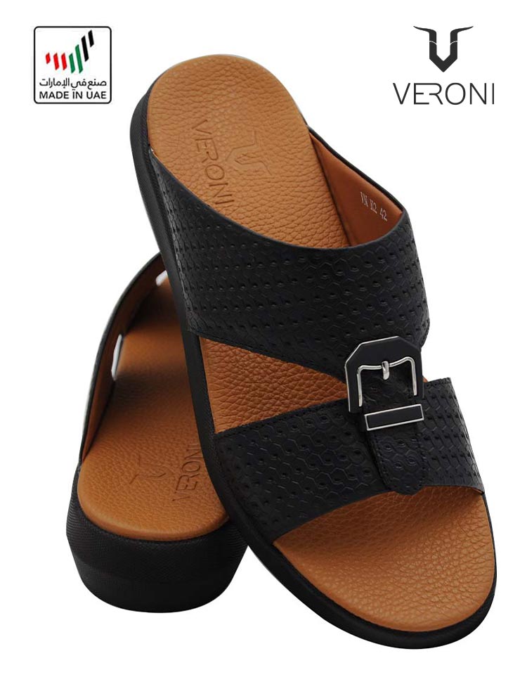 Veroni-[V27]-K2-Black-Tan-Gents-Sandal-6