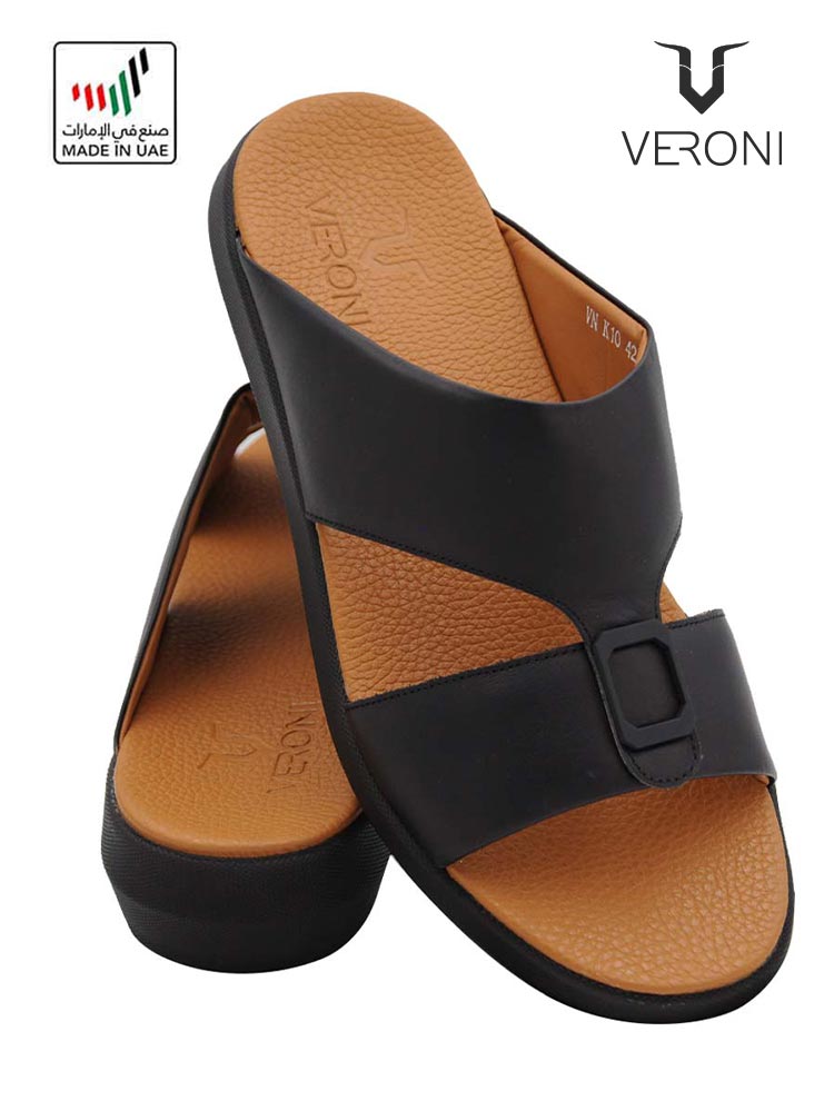 Veroni-[V43]-K10-Black-Tan-Gents-Sandal-6