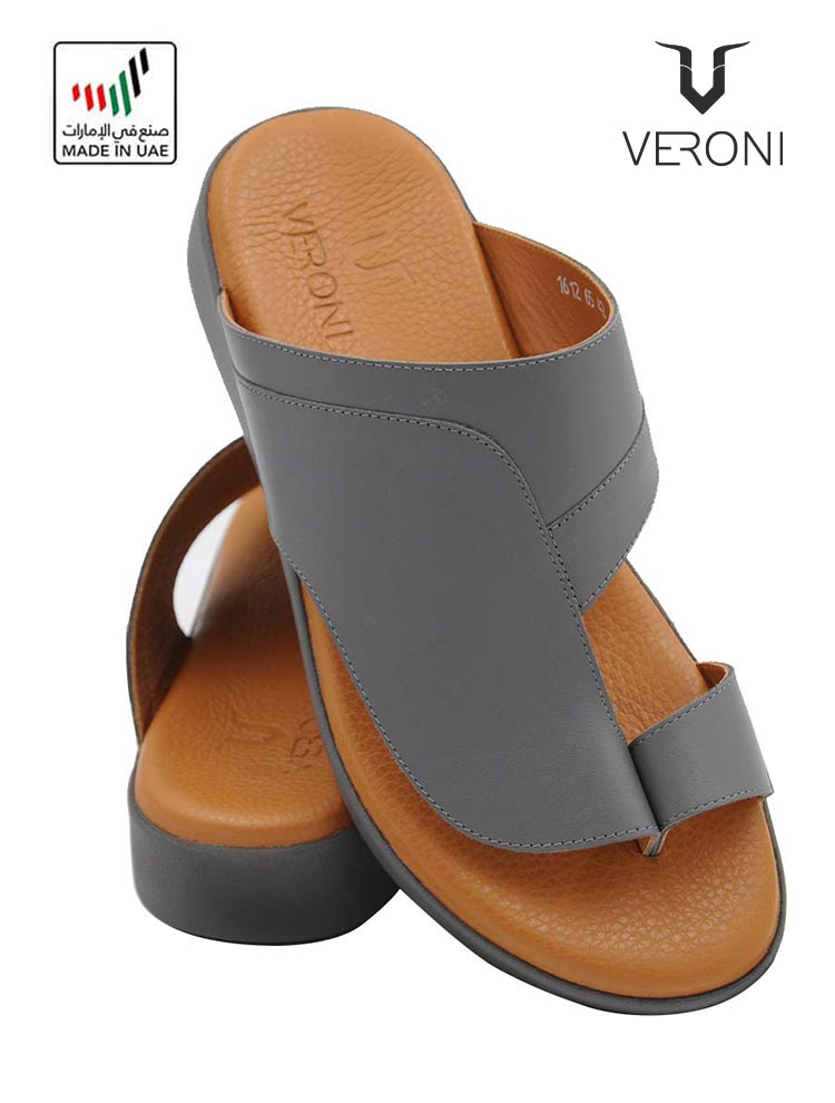 Veroni-[V50]-1612-65-Grey-Tan-Gents-Sandal-6