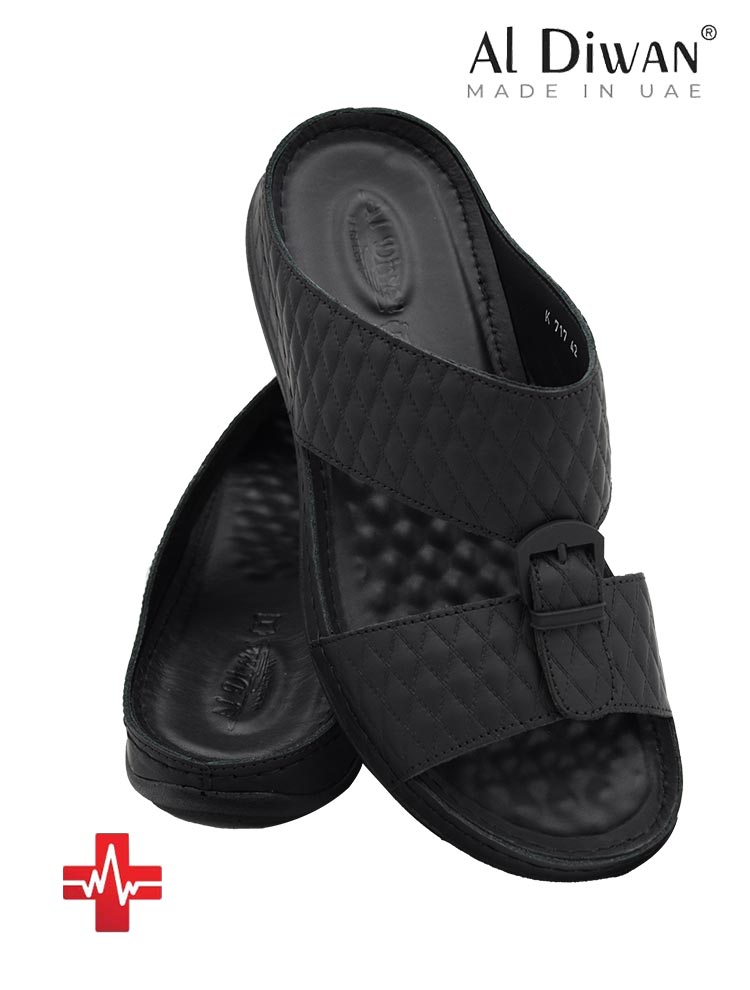 Al-Diwan-[W11]-K717-Medical-Full-Black-Gents-Sandal-6