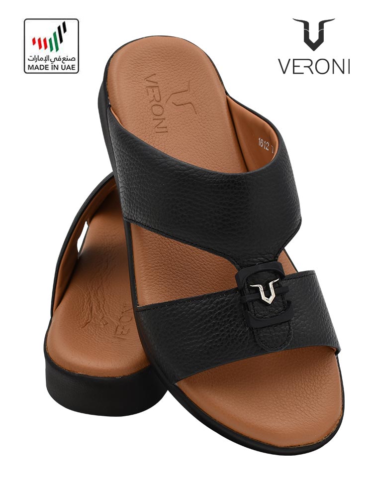 Veroni-[V79]-1612-70-Black-Tan-Gents-Sandal-6