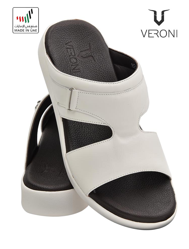 Veroni-[V94]-1612-74-White-Black-Gents-Sandal-6