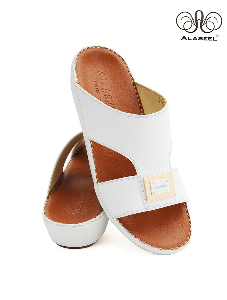 Al-Aseel-2172-White-Tan- Gents-Sandal-6