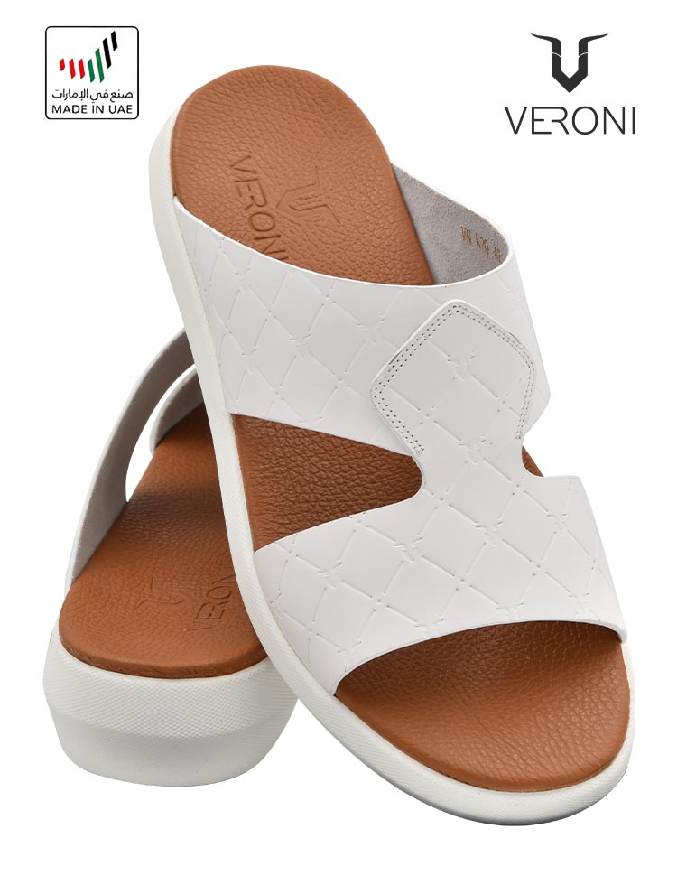 Veroni [VN11] K20 White Tan Gents Sandal