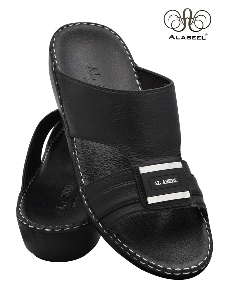 Al Aseel 2177 Full Black Gents Sandal