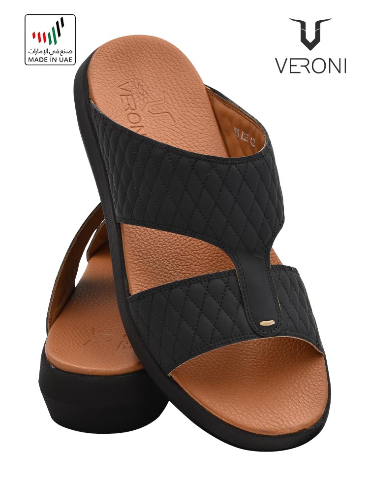 Veroni-[VN30]-K27-Black-Tan-Gents-Sandal-6