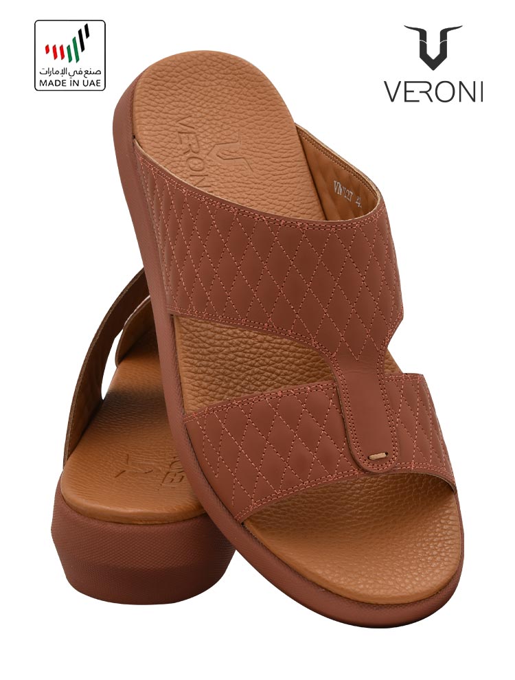 Veroni [VN33] K27 Red Tan Gents Sandal