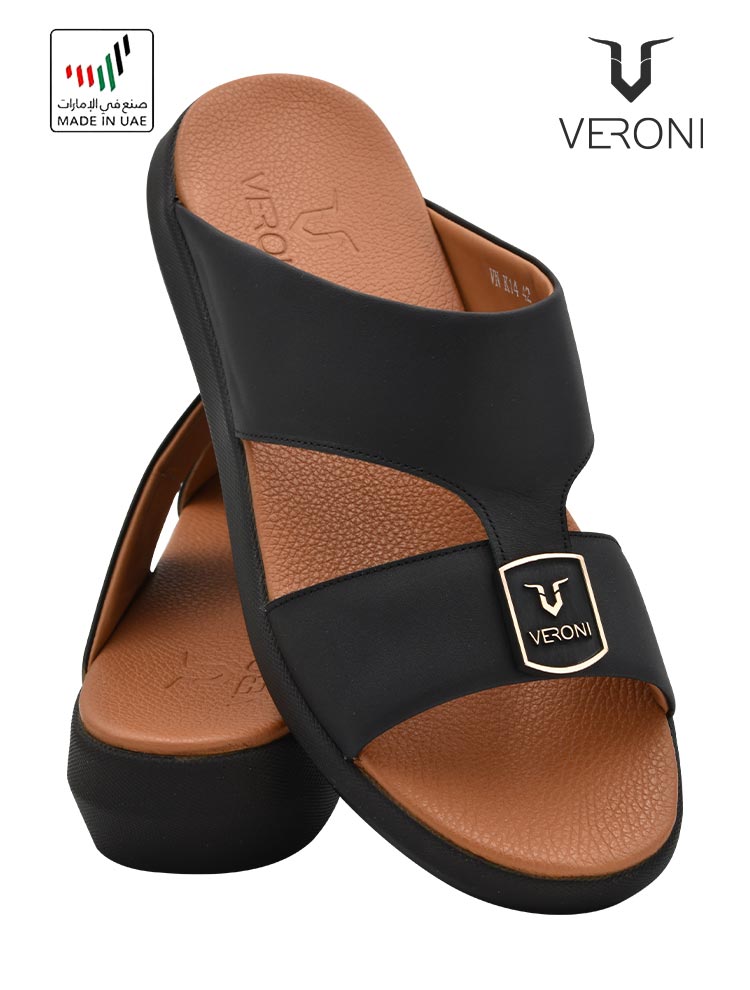 Veroni-[VN37]-K14-Black-Tan-Gents-Sandal-6