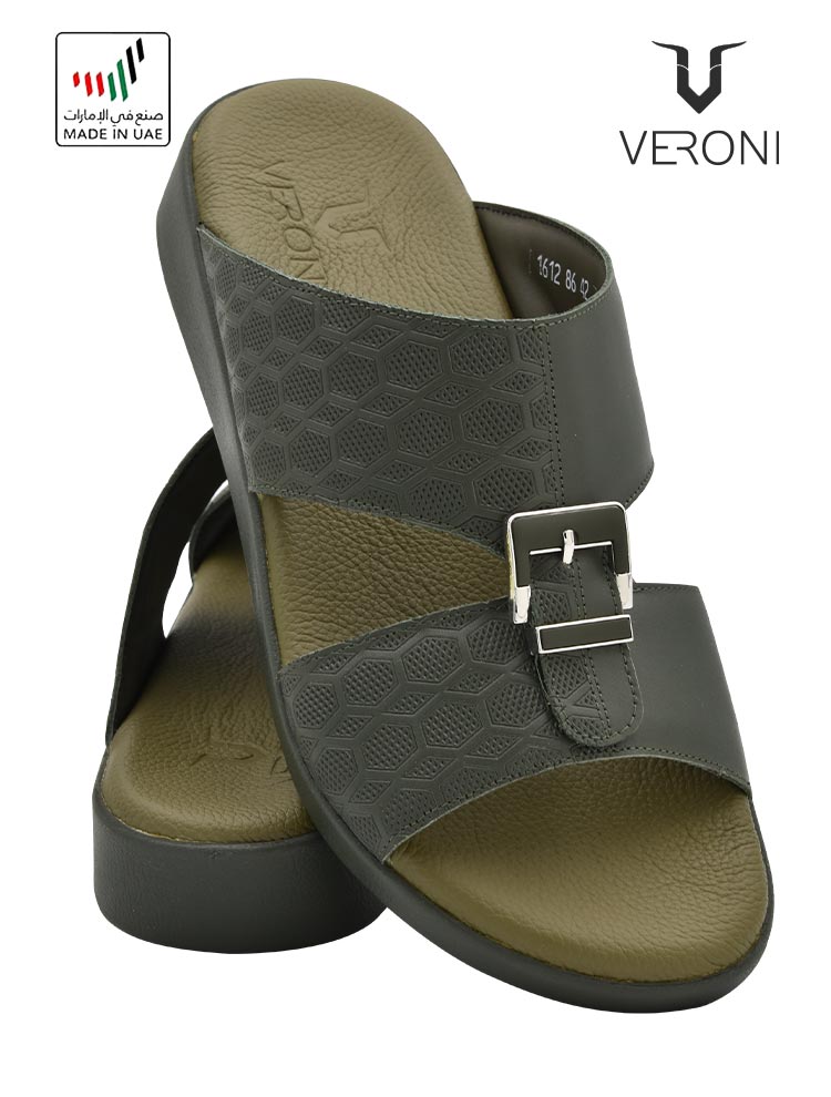 Veroni [VN43] 1612-86 Olive Green Gents Sandal