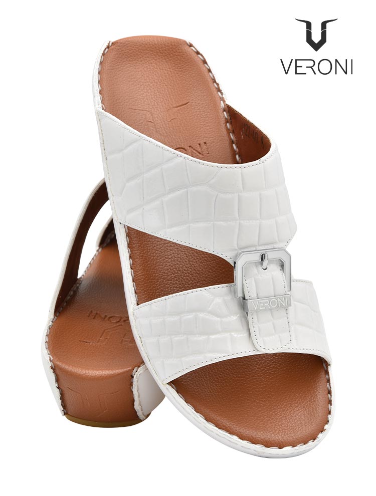 Veroni-[VN45]-V22-40-White-Tan-Gents-Sandal-6