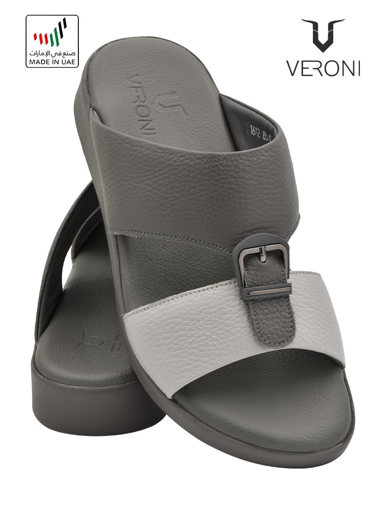 Veroni-[VN66]-1612-85-Grey-White-Gents-Sandal-6