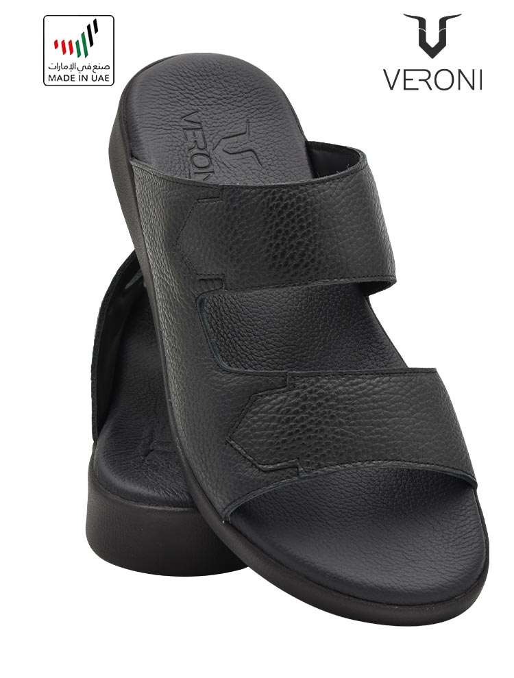 Veroni [VN93] 1612-87 Full Black Gents Sandal