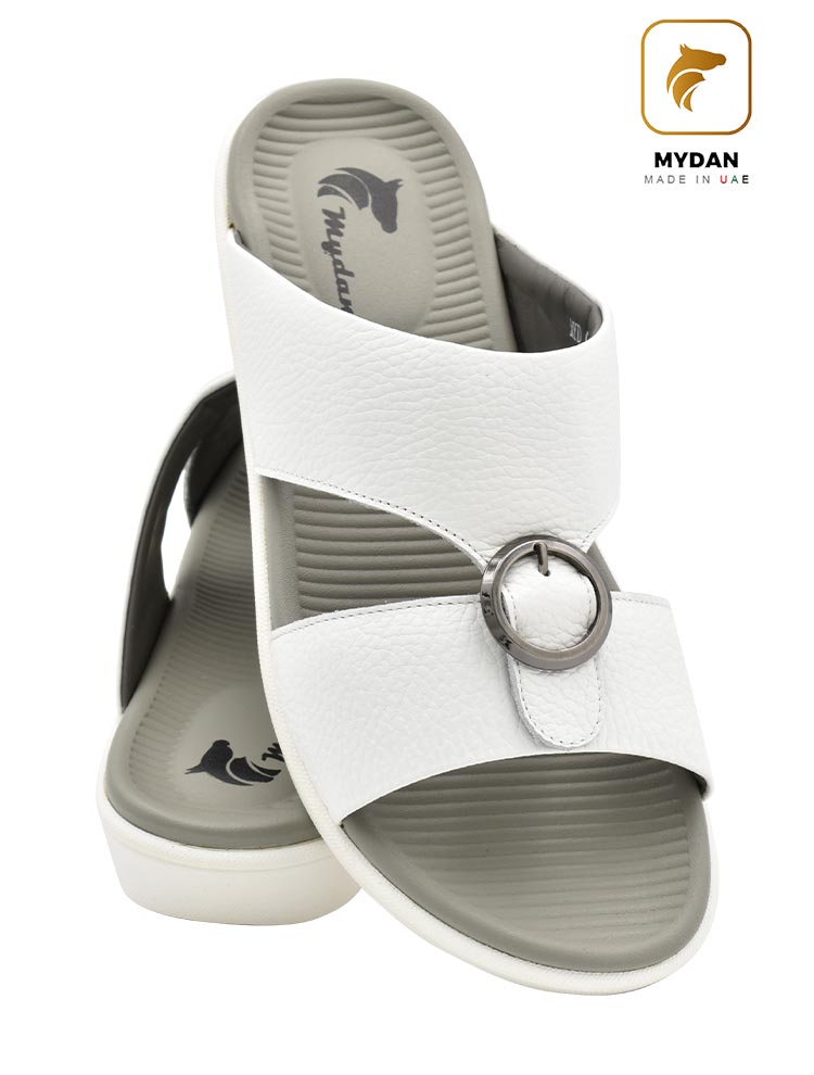 Mydan [MD1] MYD09 White Gents Sandal