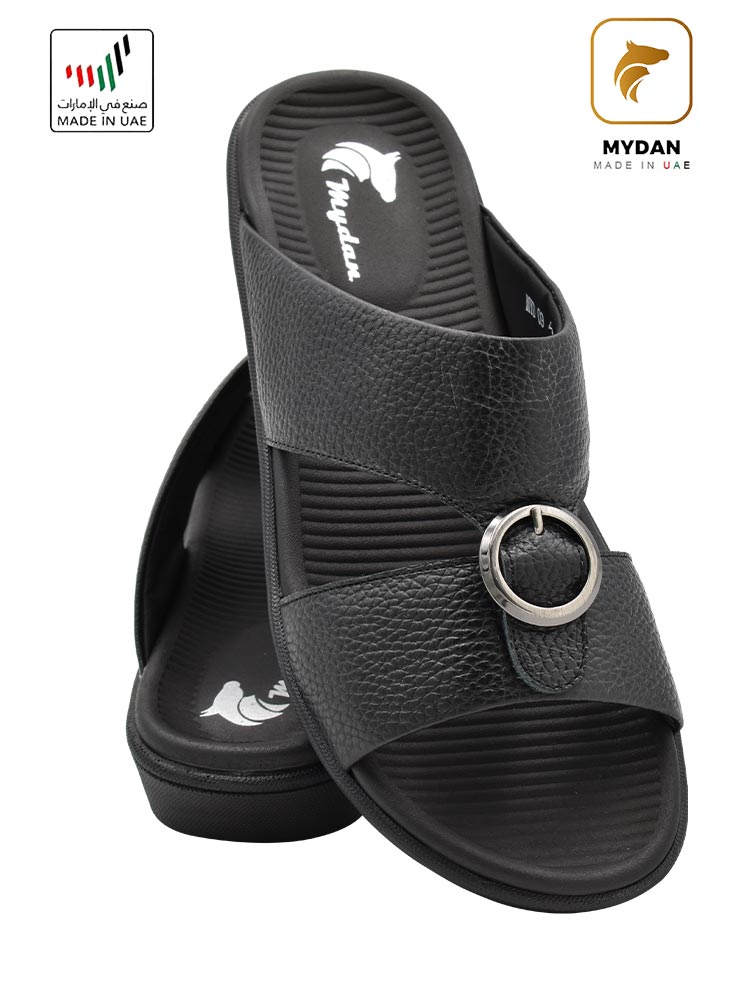 Mydan [MD2] MYD09 Full Black Gents Sandal