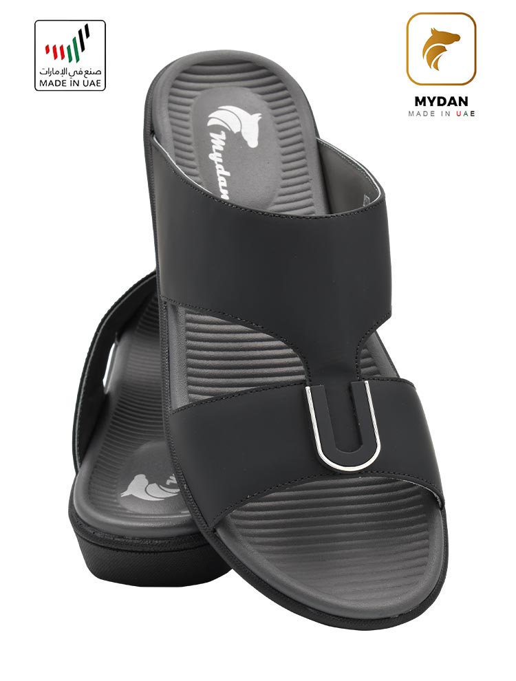 Mydan [MD6] MYD10 Genuine Leather Black Gents Sandal