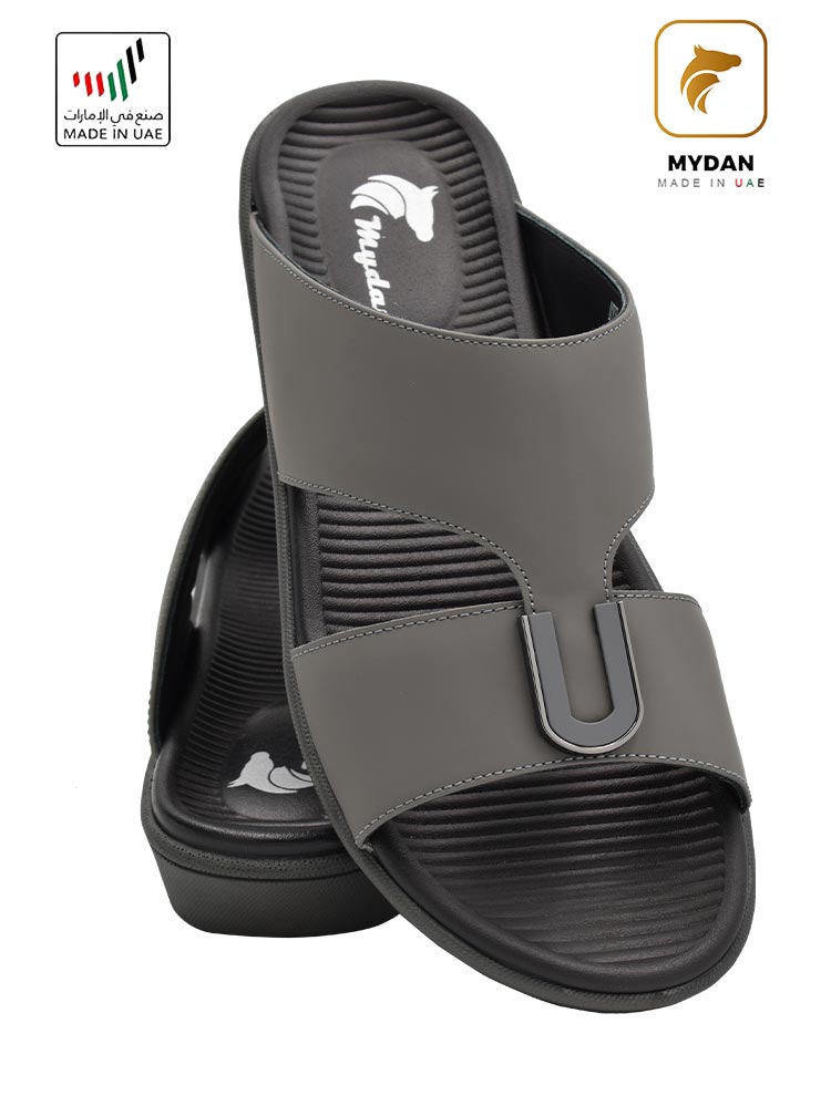 Mydan [MD7] MYD10 Genuine Leather Grey Gents Sandal