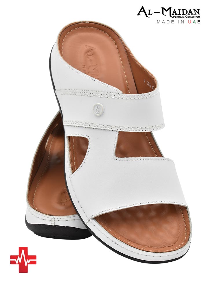 Al Maidan [MY54] K755 Medical White Tan Gents Sandal