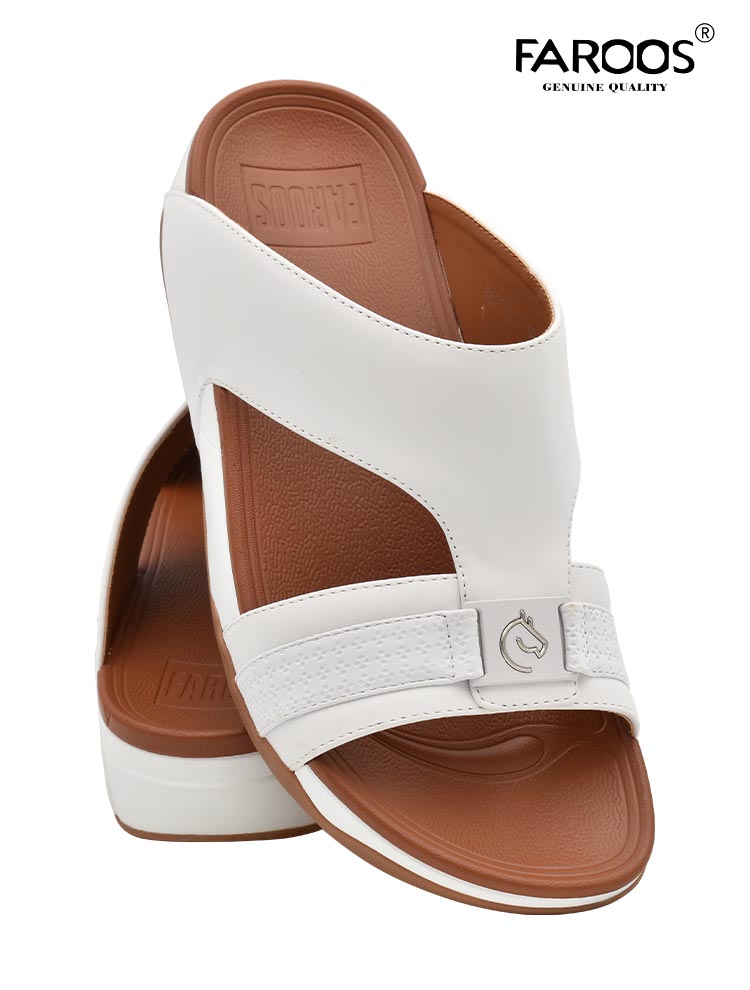 Faroos [FR1] M012 White Gents Sandal