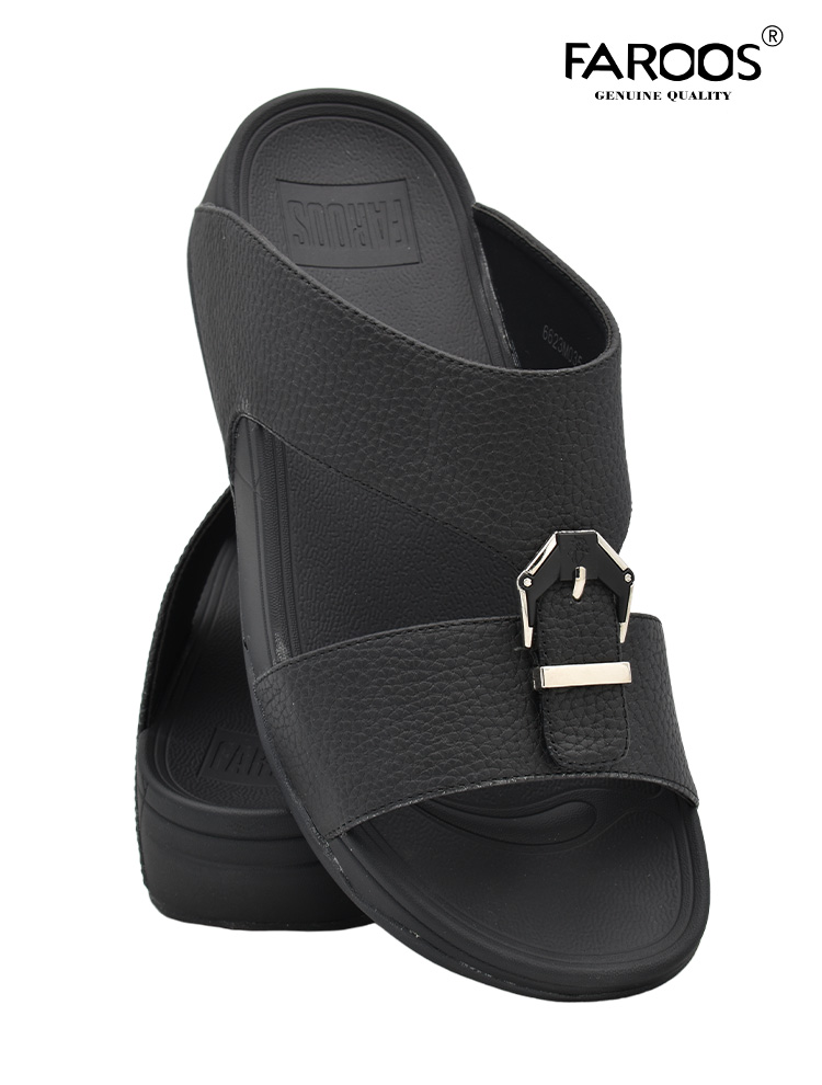 Faroos [FR71] M035 Full Black Gents Sandal