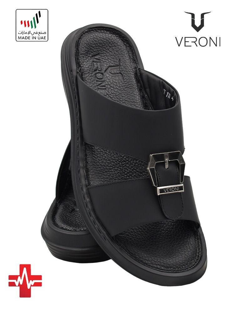 Veroni Air [VA6] KV-119 Full Black Gents Sandal