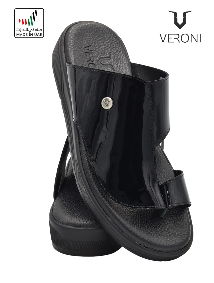Veroni [V367] VMS-130 Full Black Gents Sandal
