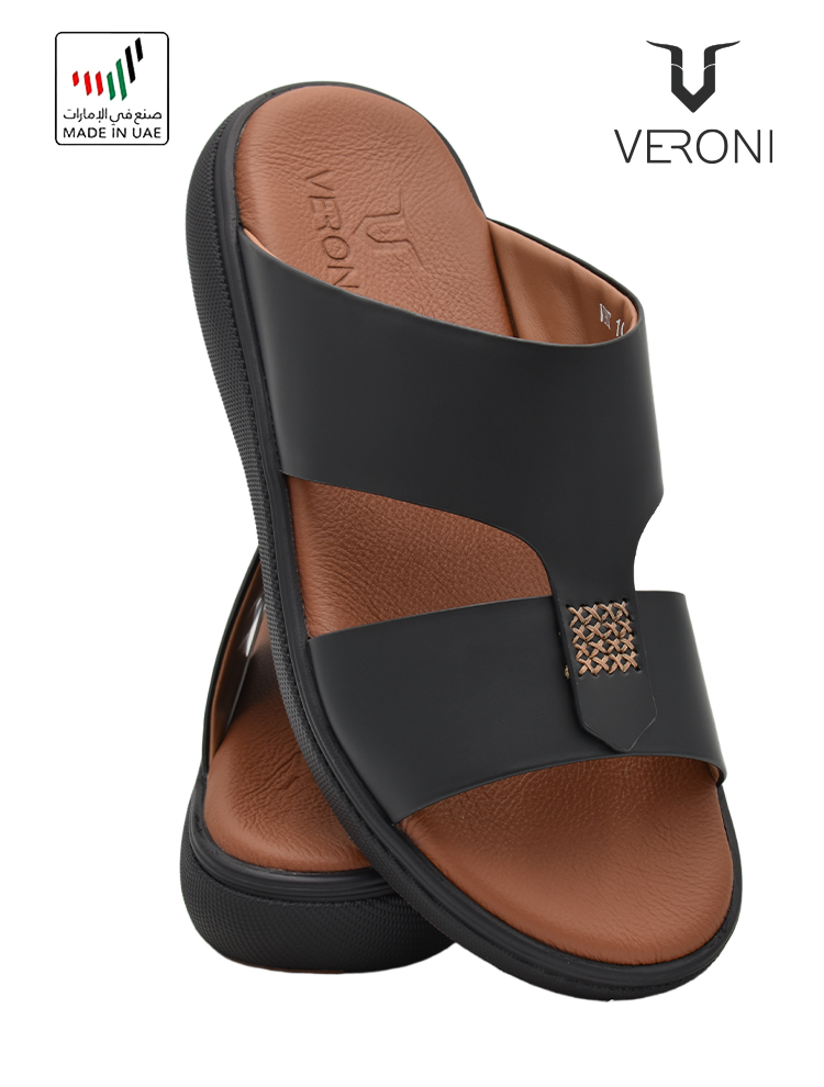 Veroni [V372] VHT-101 Black Gents Sandal
