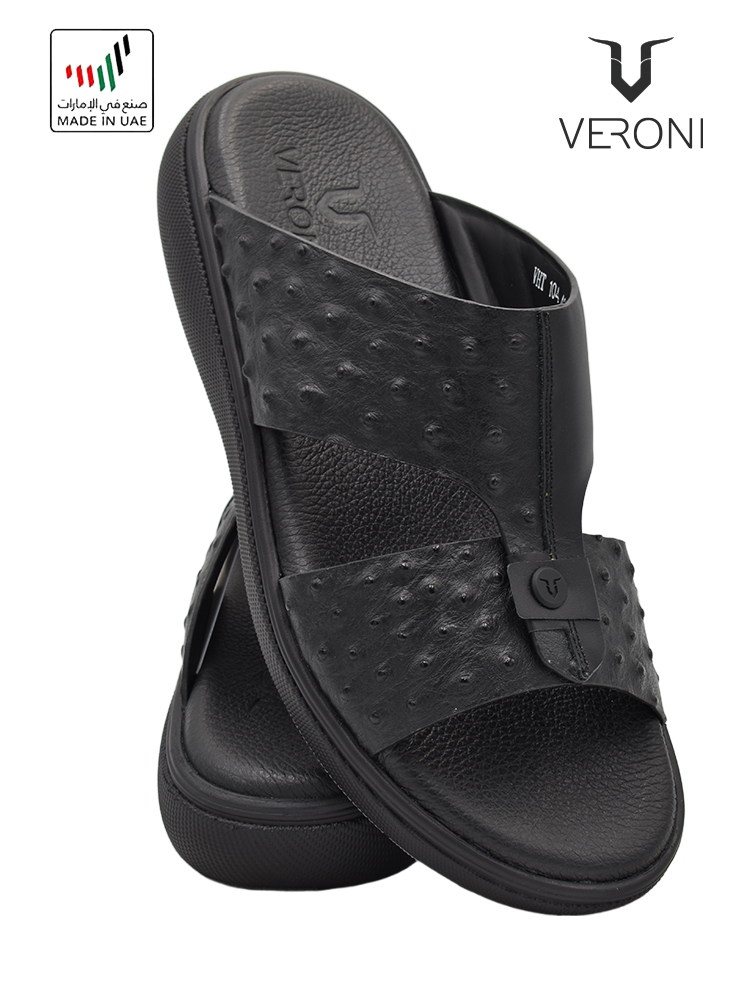 Veroni [V380] VHT-104 Black Gents Sandal