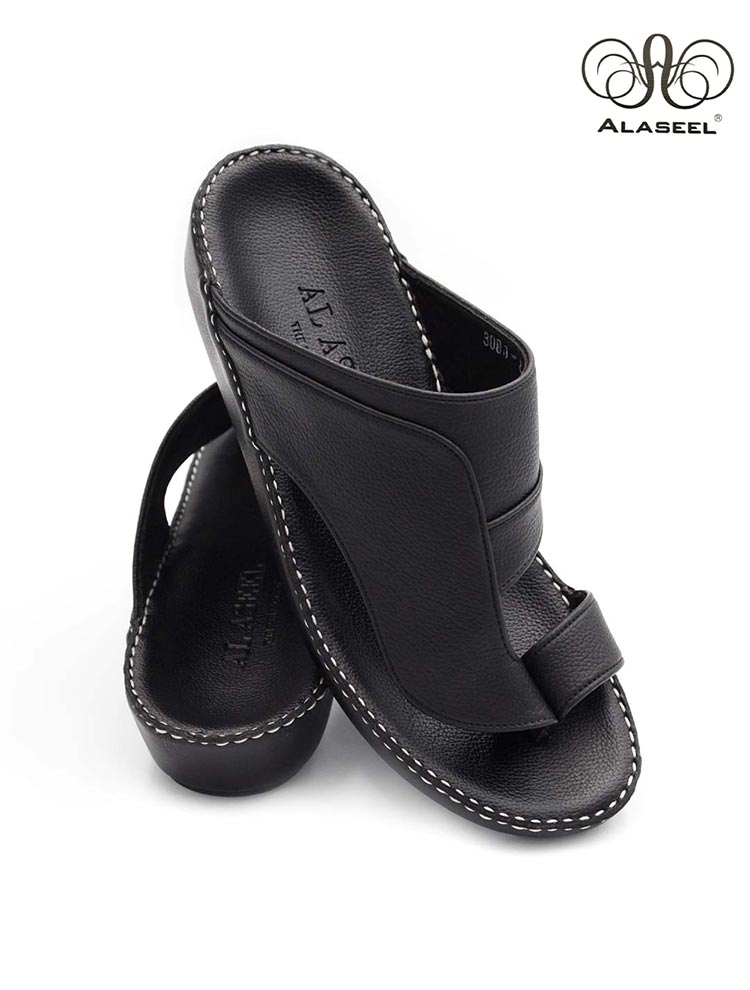 Al Aseel 3001 Full Black Gents Sandal